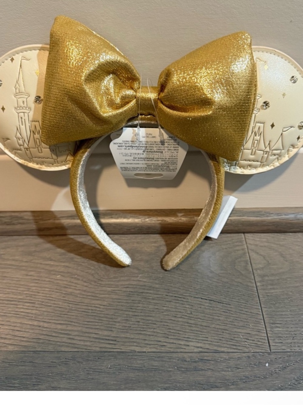 Disney Gold Minnie Bow Ear Headband